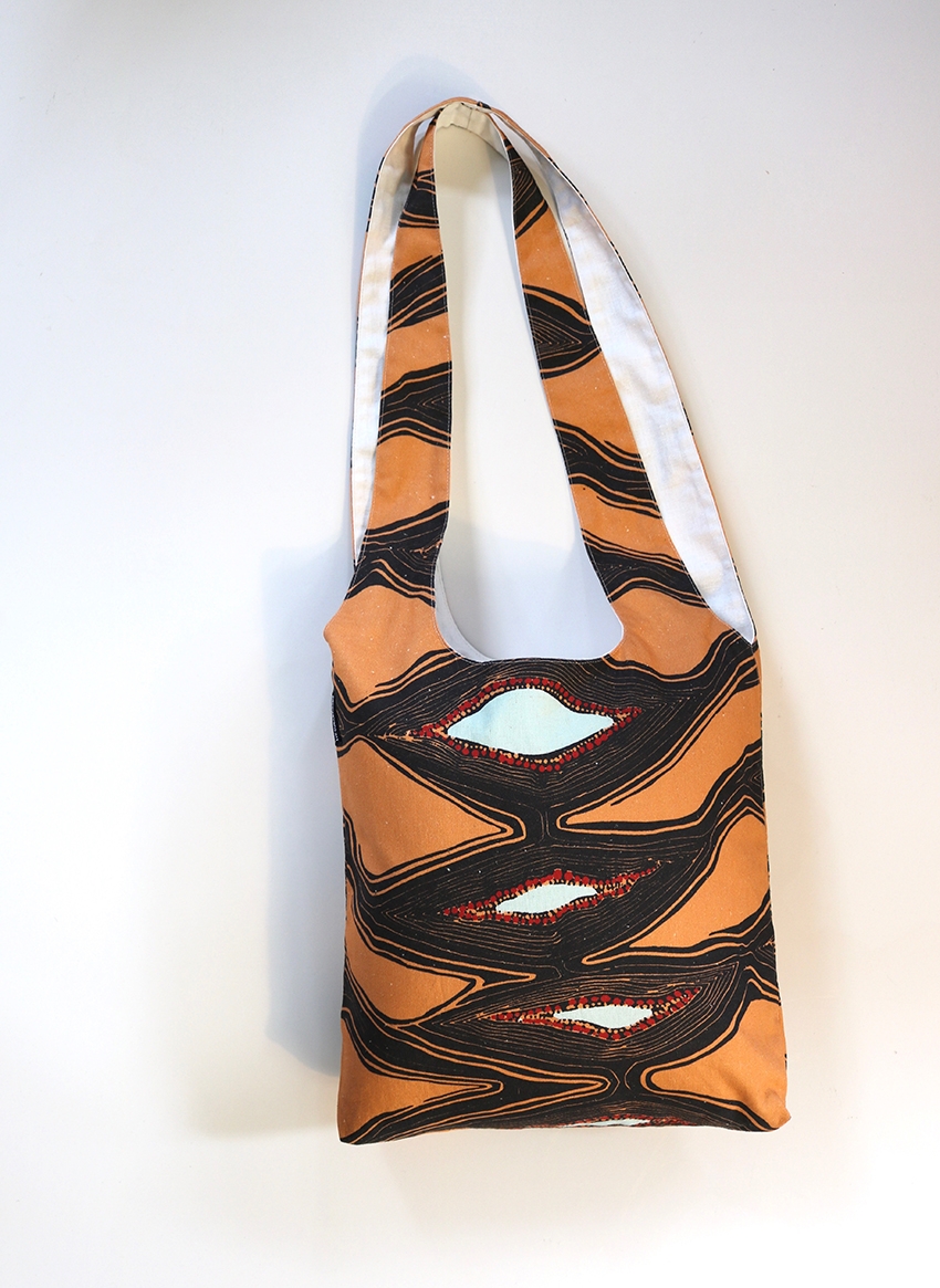 #9 Orange Burnt Floodplain Hemp Bag (large horizontal print) - Penny ...